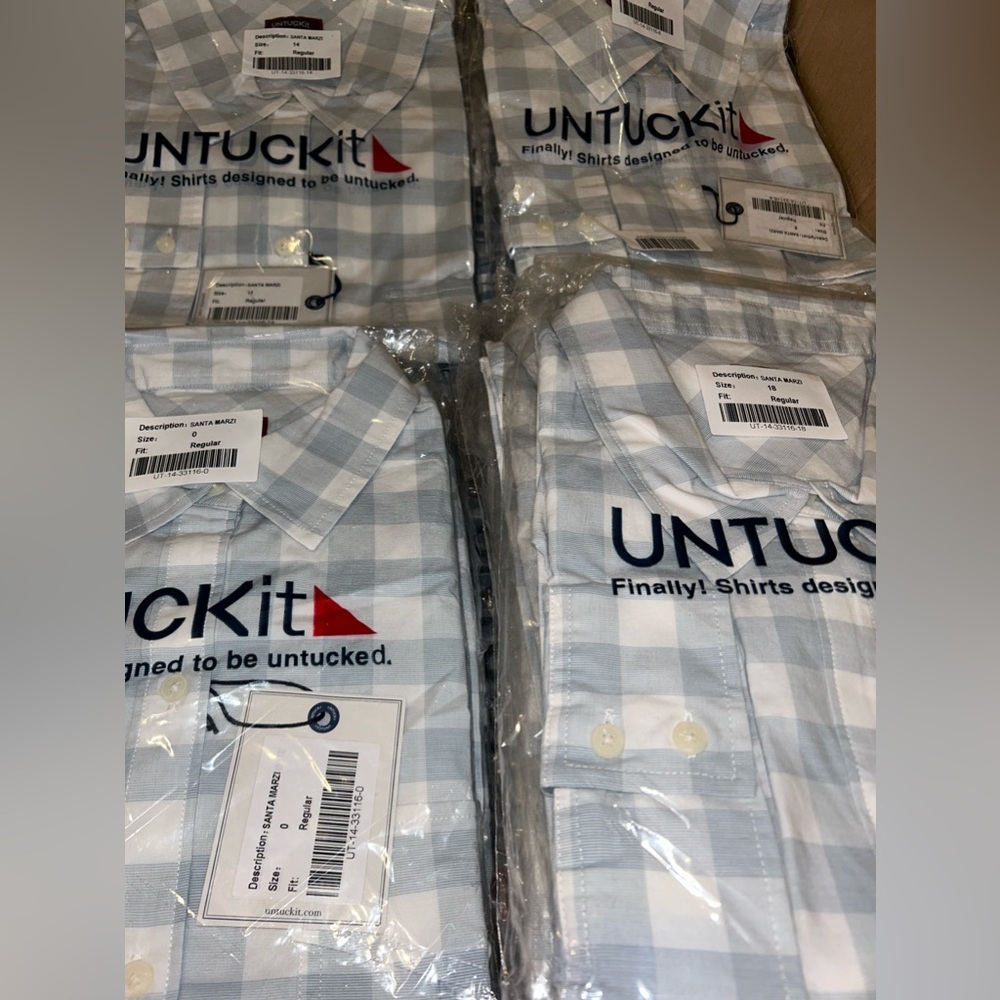 Untuckit Santa Marzi Women’s Gingham Button Down - Picture 3 of 3